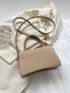 Small Novelty Bag Khaki Metal Decor Flap For Daily