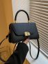 Small Novelty Bag Black Metal Decor Flap For Daily