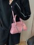 Small Square Bag Chain Decor Black