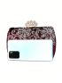 Mini Box Bag Sequin Decor Embroidered Detail