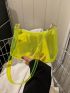 Mini Hobo Bag Neon Lime Funky Clear