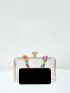 Mini Clear Box Bag Chain Decor