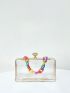 Mini Clear Box Bag Chain Decor
