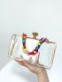 Mini Clear Box Bag Chain Decor