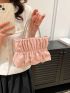 Small PU Ruched Bag Chain Strap