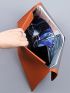 Fashion Simple Business Document Bag Double-Layer Snap-Type Multi-Functional