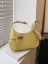 Minimalist Hobo Bag Medium Twist Lock Yellow