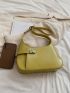 Minimalist Hobo Bag Medium Twist Lock Yellow