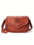 New Crossbody Bag Pu Women Satchel Bag Hollow Out Shoulder Bag