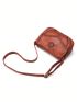 New Crossbody Bag Pu Women Satchel Bag Hollow Out Shoulder Bag