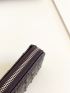 Crocodile Embossed Card Holder Zipper Around