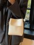 Small Bucket Bag Top Handle Minimalist Style