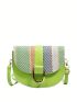 Mini Saddle Bag Colorblock Flap