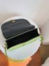 Mini Saddle Bag Colorblock Flap
