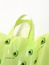 Large Capacity Tote Bag Avocado Double Handle