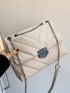 Medium Square Bag Chevron Pattern Flap For Daily