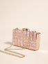 Mini Box Bag Chain Geometric Decor