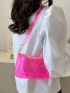 Mini Hobo Bag Clear Neon Pink PVC