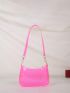 Mini Hobo Bag Clear Neon Pink PVC