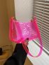 Mini Hobo Bag Clear Neon Pink PVC