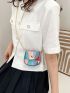 Mini Button Detail Flap Saddle Bag Fashion