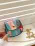 Mini Button Detail Flap Saddle Bag Fashion