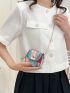 Mini Button Detail Flap Saddle Bag Fashion