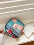 Mini Button Detail Flap Saddle Bag Fashion
