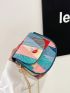 Mini Button Detail Flap Saddle Bag Fashion