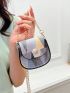 Mini Button Detail Flap Saddle Bag Fashion