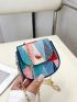 Mini Button Detail Flap Saddle Bag Fashion