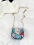 Mini Button Detail Flap Saddle Bag Fashion