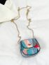 Mini Button Detail Flap Saddle Bag Fashion