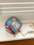 Mini Button Detail Flap Saddle Bag Fashion