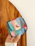 Mini Button Detail Flap Saddle Bag Fashion