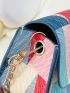 Mini Button Detail Flap Saddle Bag Fashion