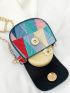 Mini Button Detail Flap Saddle Bag Fashion