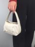 Mini Ruched Bag Top Handle PU