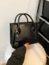 Mini Square Bag Crocodile Embossed Double Handle Funky