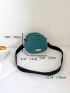 Small Dome Bag Letter Patch Decor Fashion Style