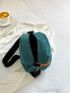 Small Dome Bag Letter Patch Decor Fashion Style
