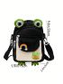 Mini Novelty Bag Cartoon Frog Design 2 Random Badges Decor