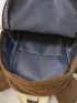 Heart Quilted Classic Backpack Nylon With Bag Charm Patch Detail Cartoon Ear Decor