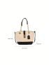 Two Tone Shoulder Bag Medium Twist Lock
