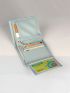 Geometric Pattern Small Wallet Trifold Gray