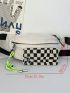 Letter Patch Decor Fanny Pack Zipper White