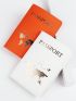 2pcs Passport Case Metal Letter Graphic & Map Pattern For Outdoor Travel