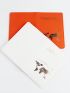 2pcs Passport Case Metal Letter Graphic & Map Pattern For Outdoor Travel