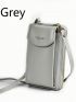 Women's Long Handheld Large Capacity Mobile Phone Wallet Zipper One Shoulder Crossbody Bag