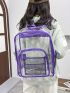 Fashionable Backpack Transparent Clear Large School Bag For School Work Stadium Security Travel Sporting Clear Bag